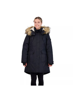 Juniors' madden girl Faux-Fur Hood Parka Coat Size Medium